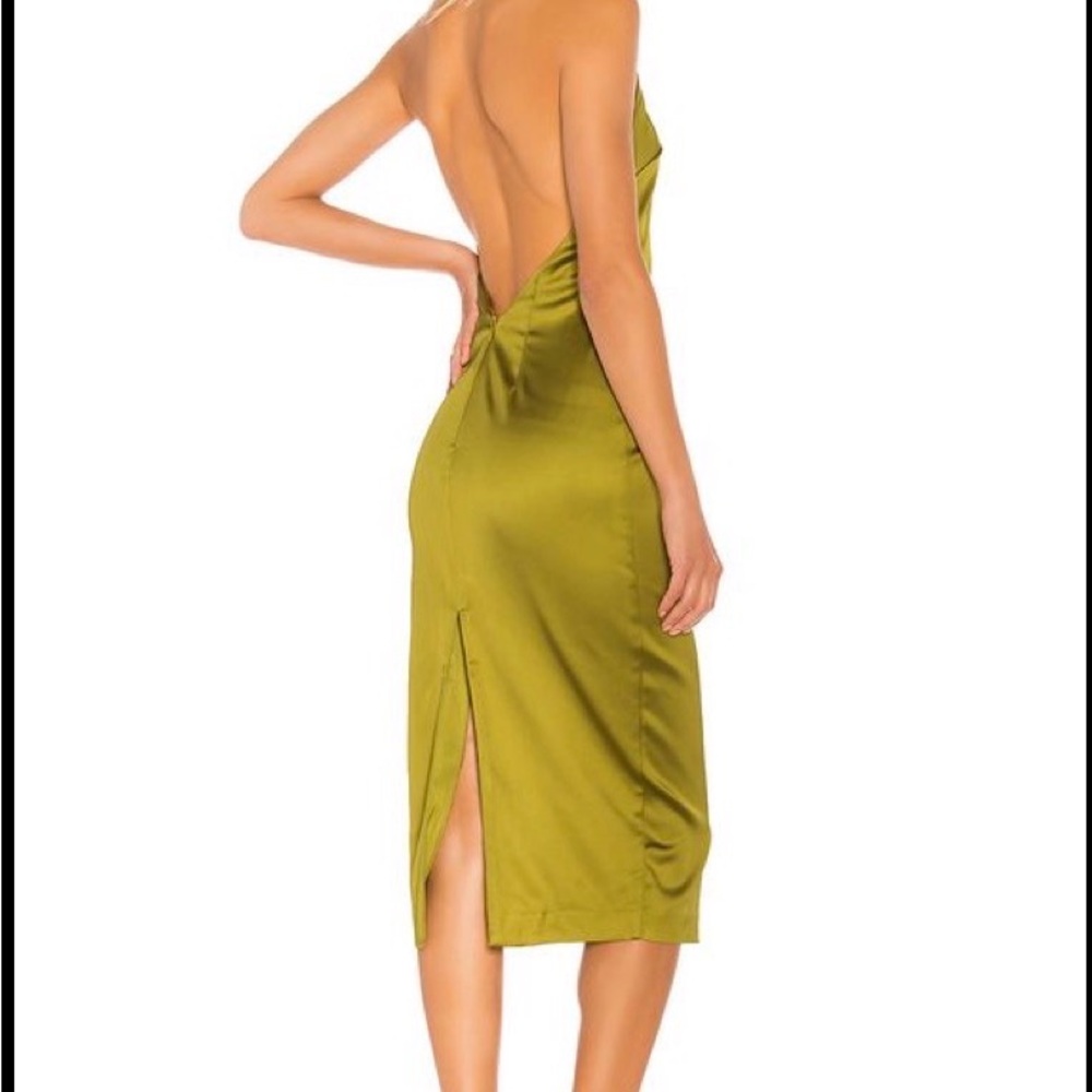 NBD Lexis Midi Dress in Edamame Green